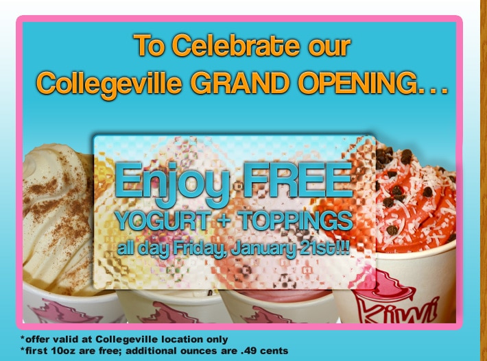 Kiwi Frozen Yogurt Grand Opening in Collegeville — PA Eats