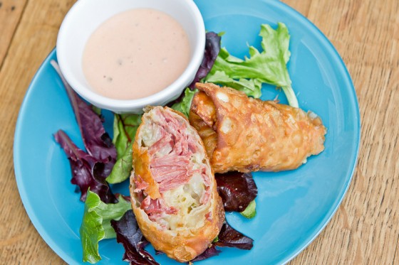 Reuben Spring Rolls