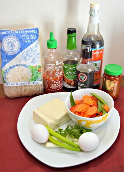 Tofu Pad Thai ingredients