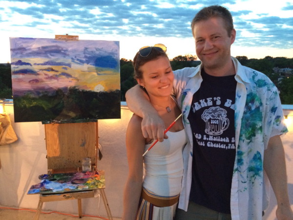 painter John Hannafin at Up on the Roof