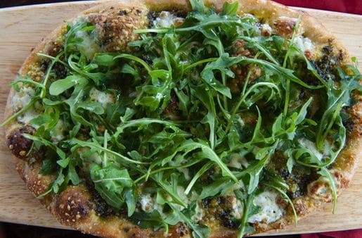 pesto pizza | credit: Andrew Kahl, city eats