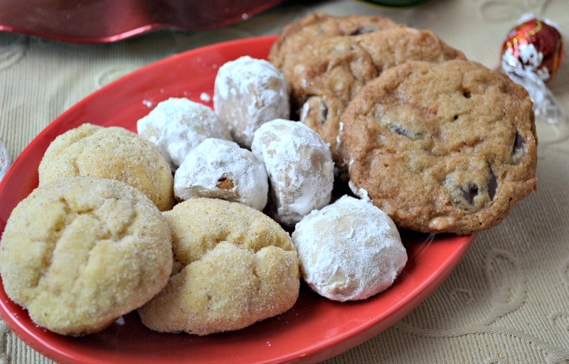 Snickerdoodles, Sandies, Chocolate Chip Candy Cane Cookies