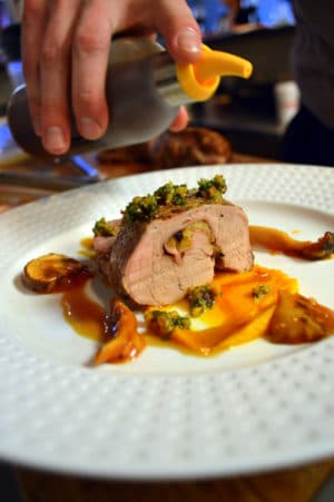 Mortadella stuffed pork tenderloin at EAT