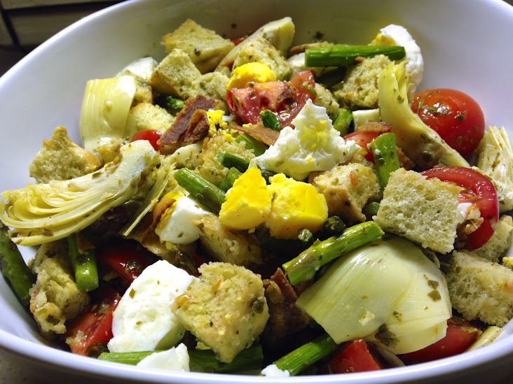 Pesto Panzanella Salad 