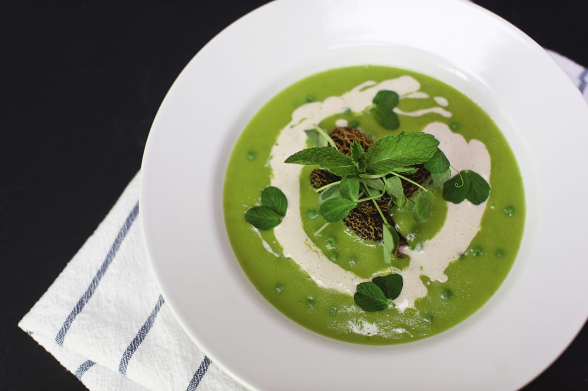 April Recipe to Try Pea Soup with Morel Cream Sauce — PA Eats