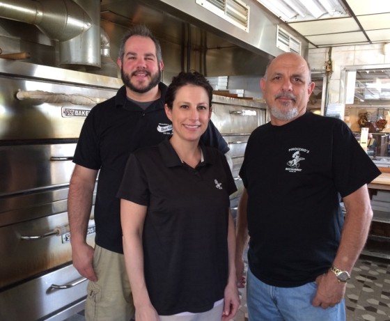 Tim, Athena, and Ted Volikas of Pinocchio's Restaurant