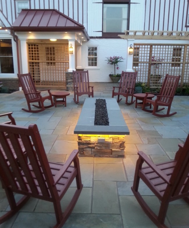 Rocking Chairs and Fire Pit at The Terrace