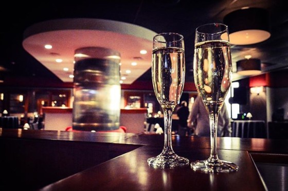 Champagne at LP Steak