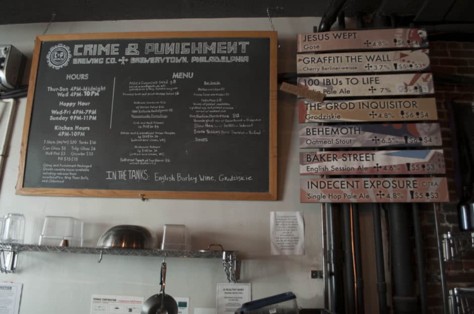 Crime and Punishment Beer List