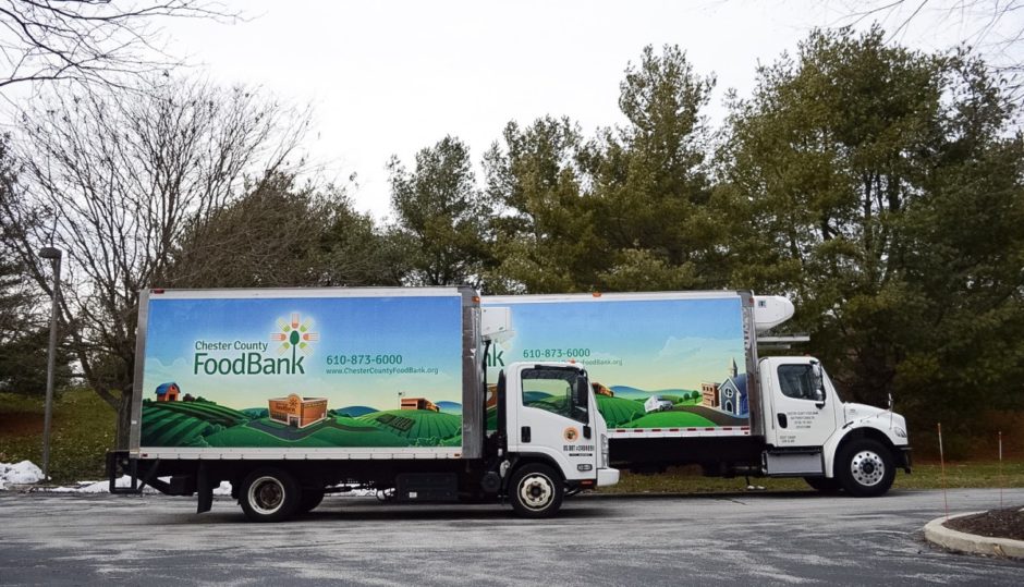 Chester County Food Bank trucks
