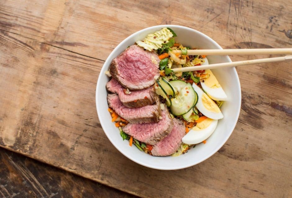 Snap Kitchen Beef Bibimbap and Quinoa