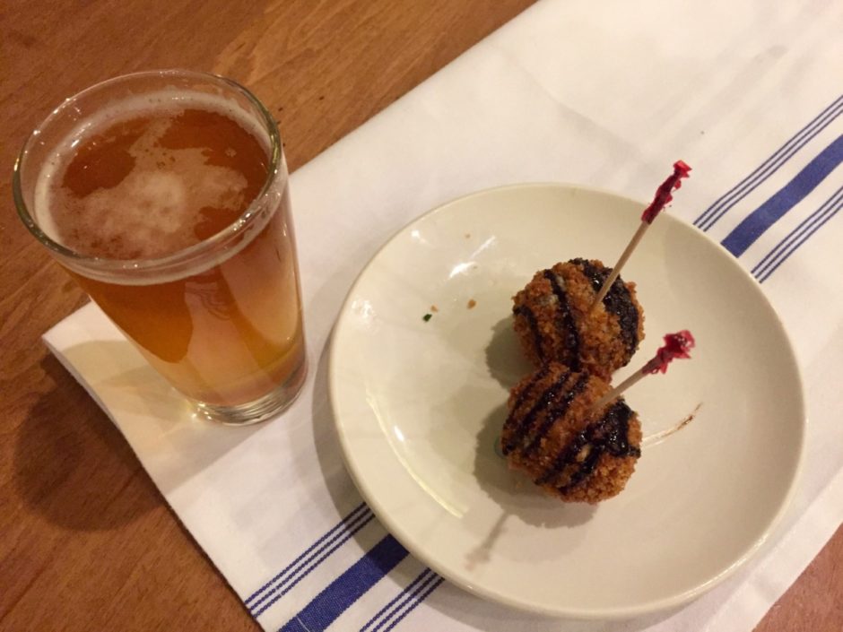 Victory Brewing Company Meatballs and Wheat Beer