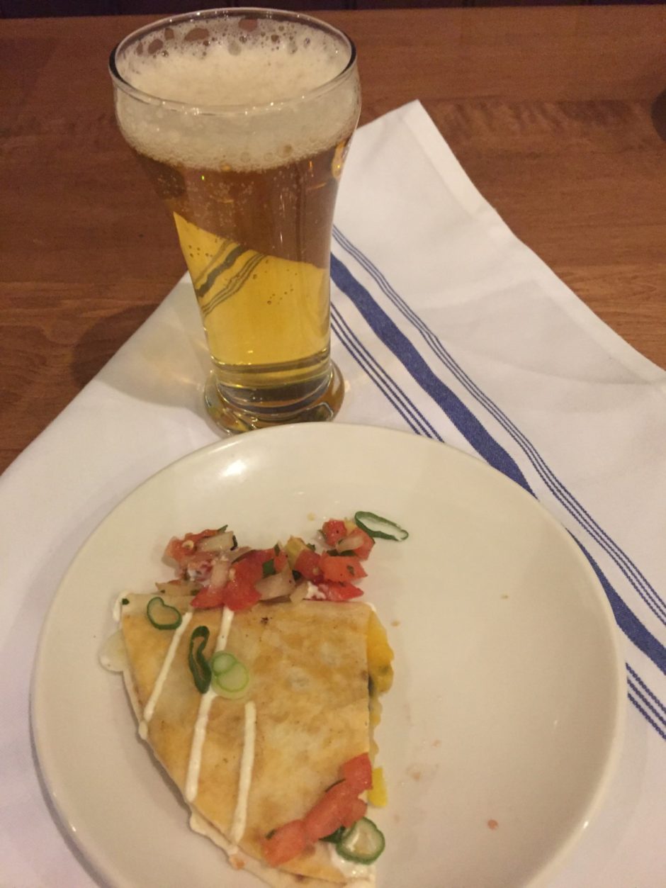Victory Brewing Company Quesadilla and Agave