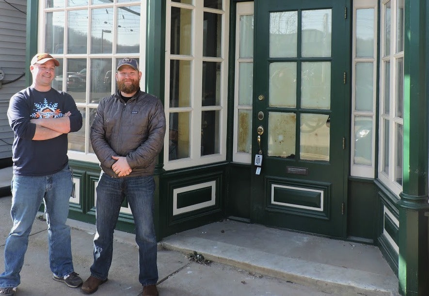 Kerry Watson and Sean McGettigan bottle room