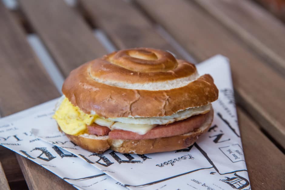 Pbon's pork roll sandwich