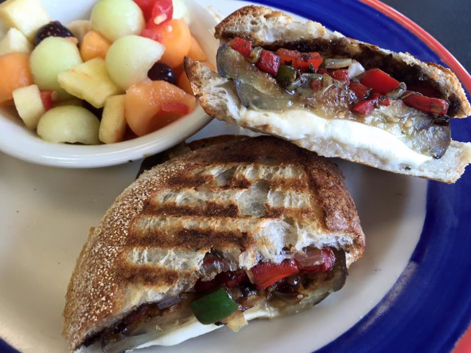 Dixie Picnic grilled eggplant sandwich