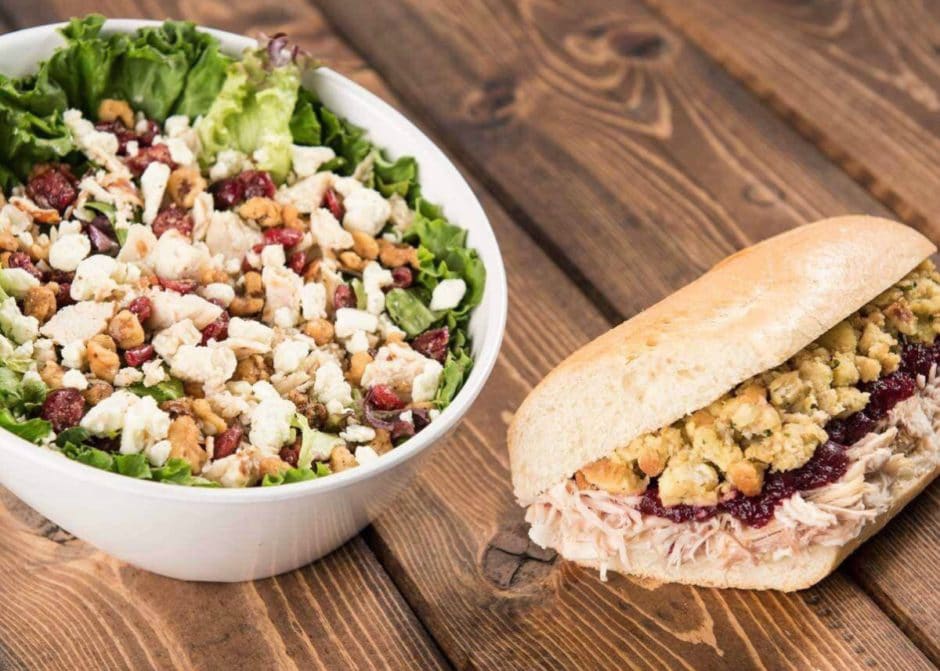 Capriotti's sandwich and salad