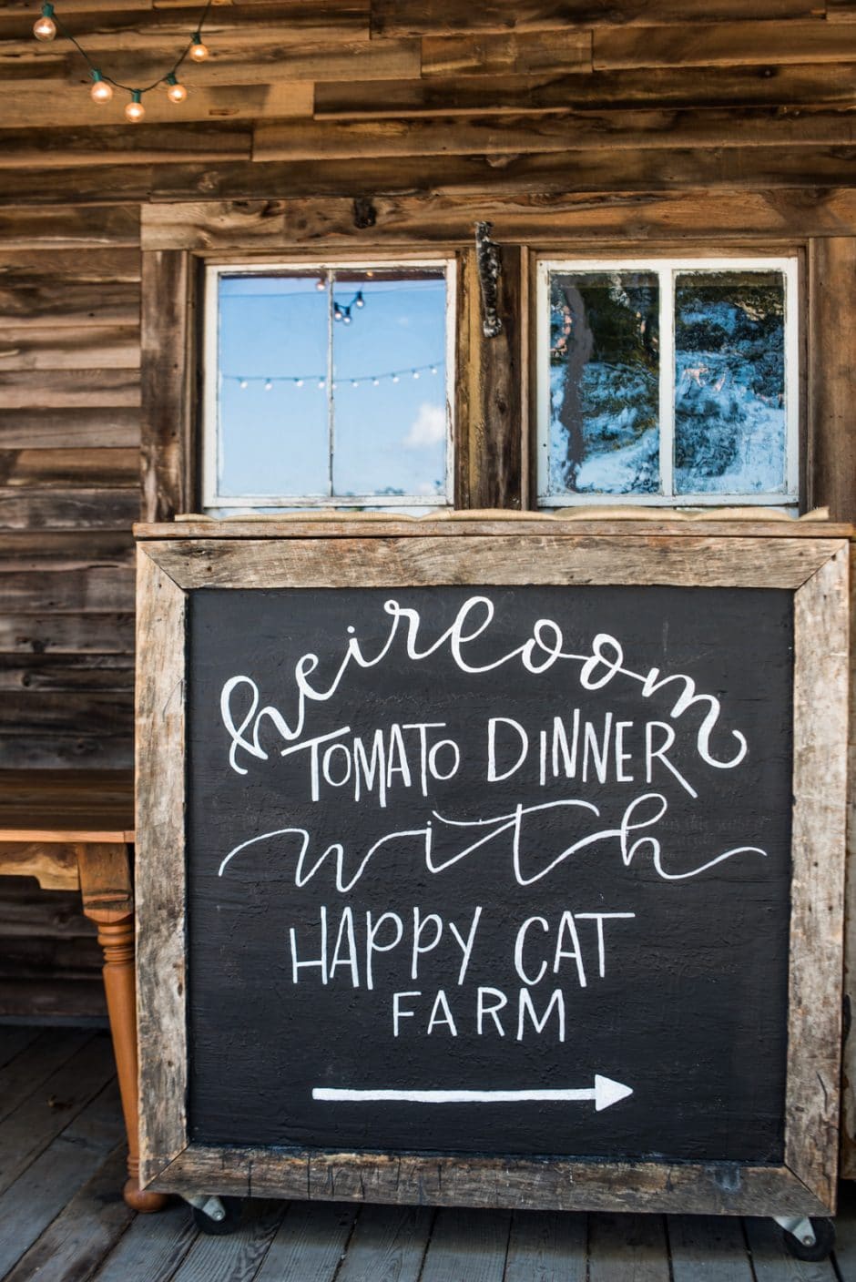 Happy Cat Farm heirloom tomato dinner