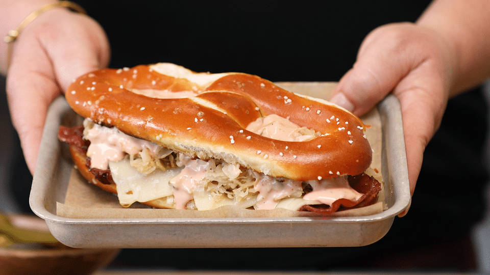 Philly pretzel reuben