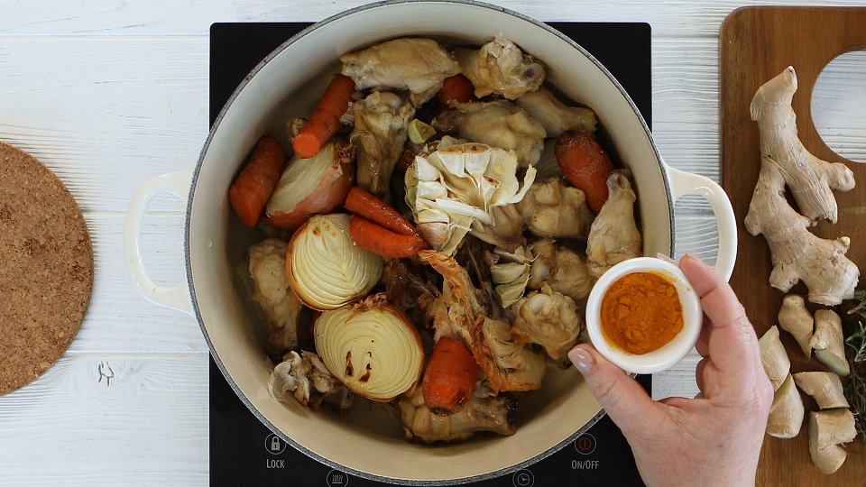 How to Make Turmeric Ginger Bone Broth Bone Broth Recipe