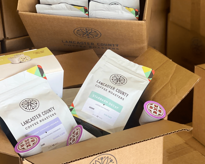 Lancaster Coffee Roasters gift box.