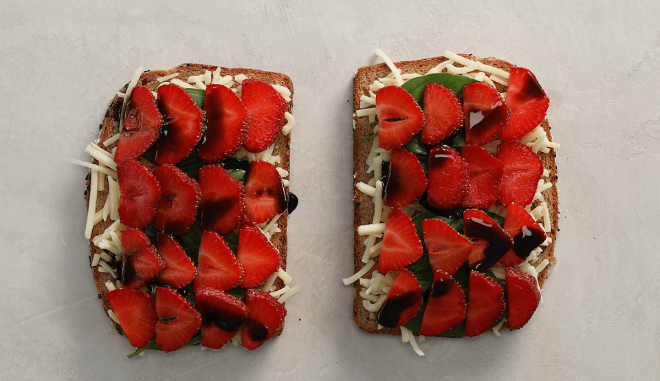 strawberry basil grilled cheese