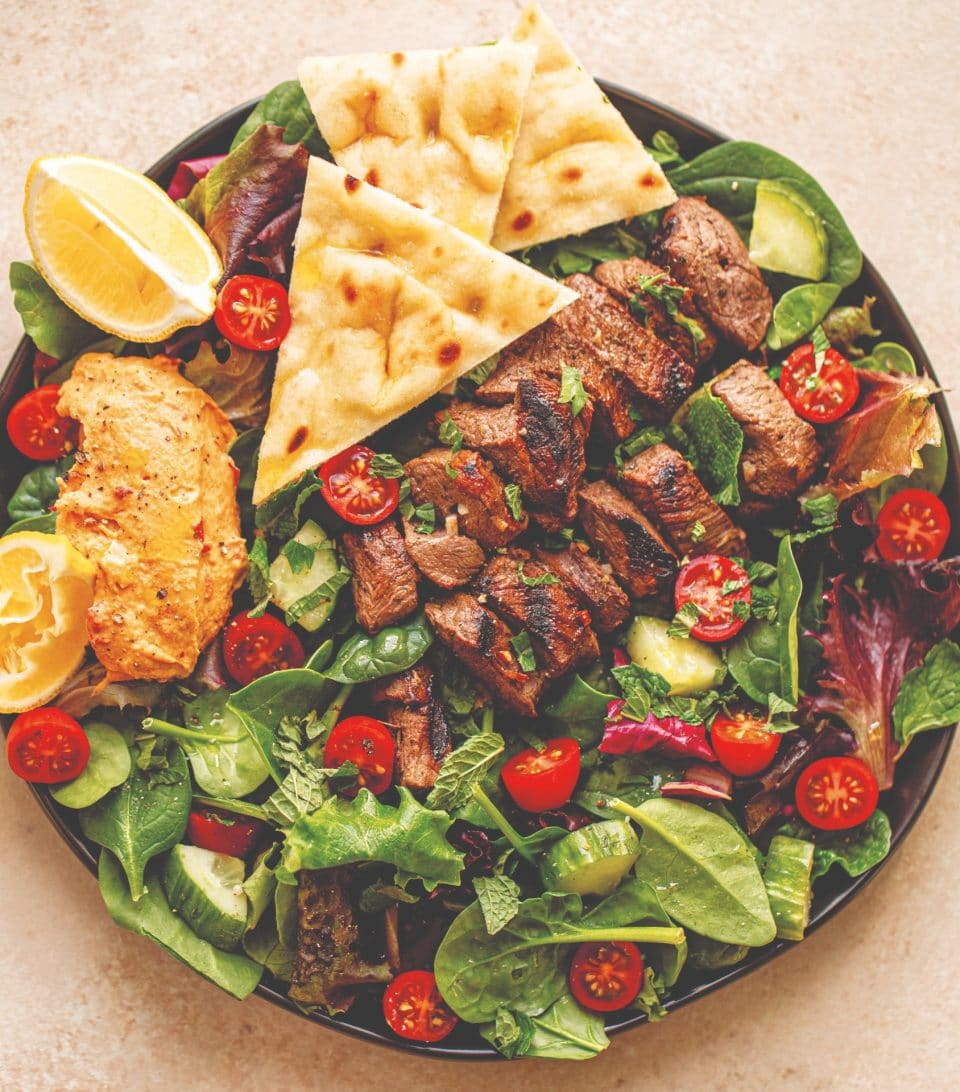 Pita Salad with Venison