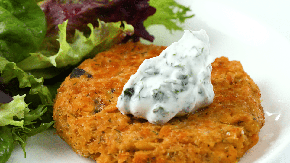 baked salmon chickpea patties