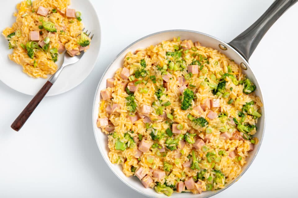 Ham and rice skillet