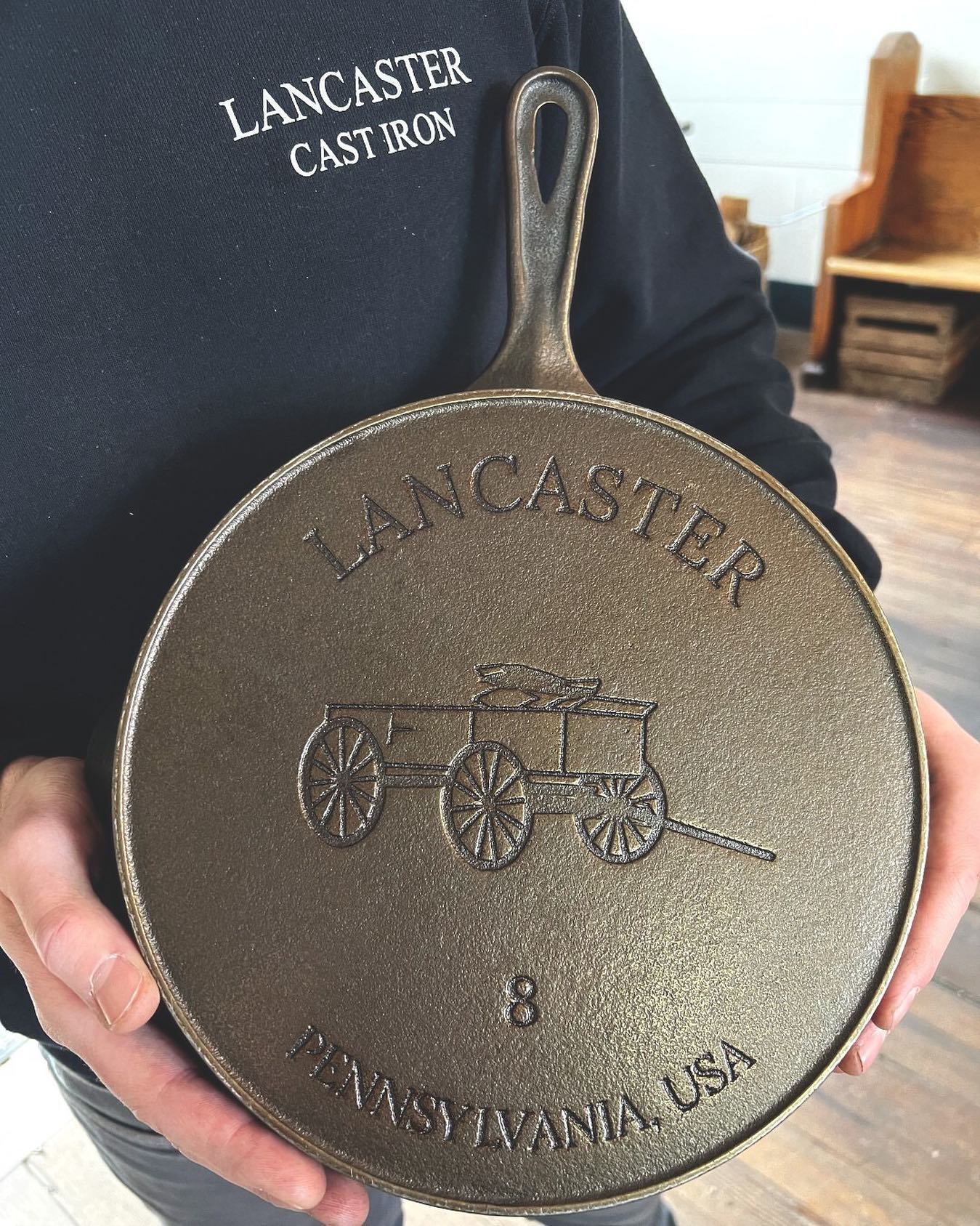 Lancaster No. 10 Cast Iron Skillet