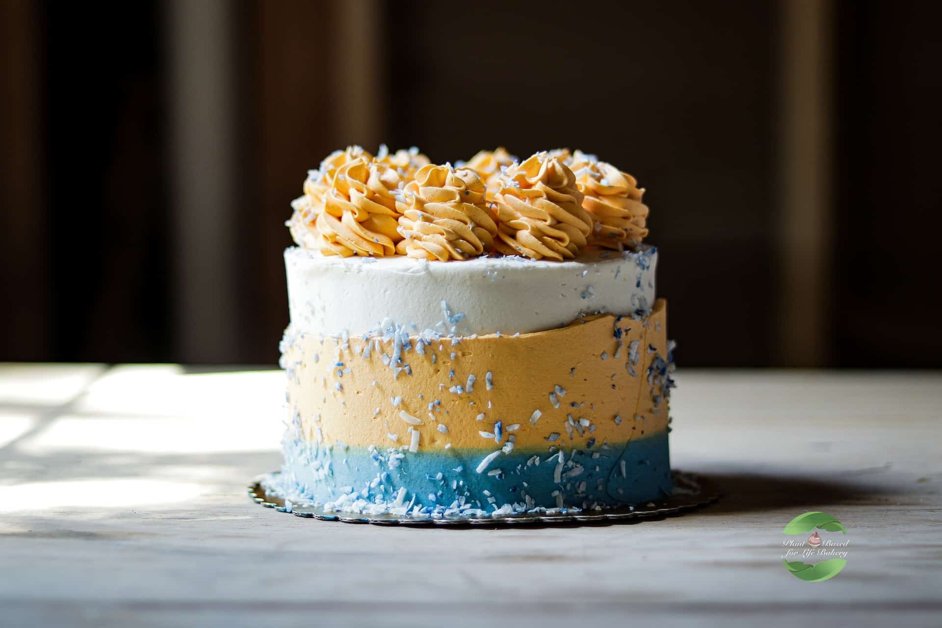 A custom cake by vegan maker Plant Based for Life.