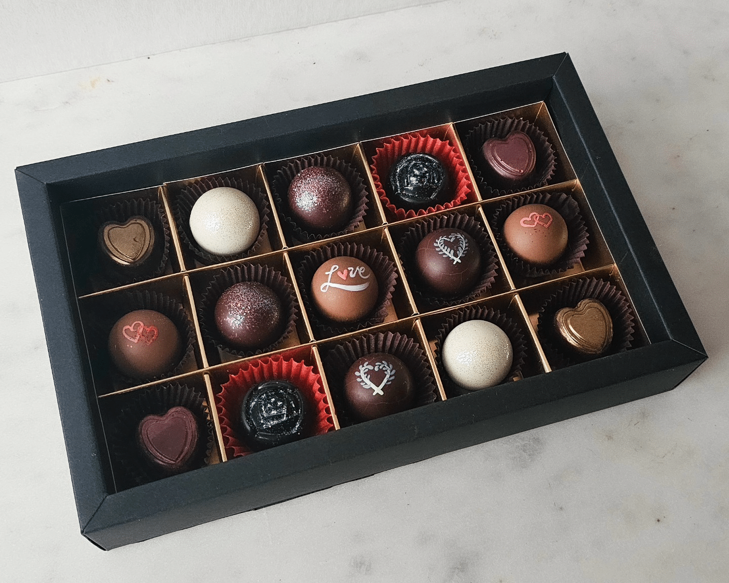 A box of Chocodiem chocolates.