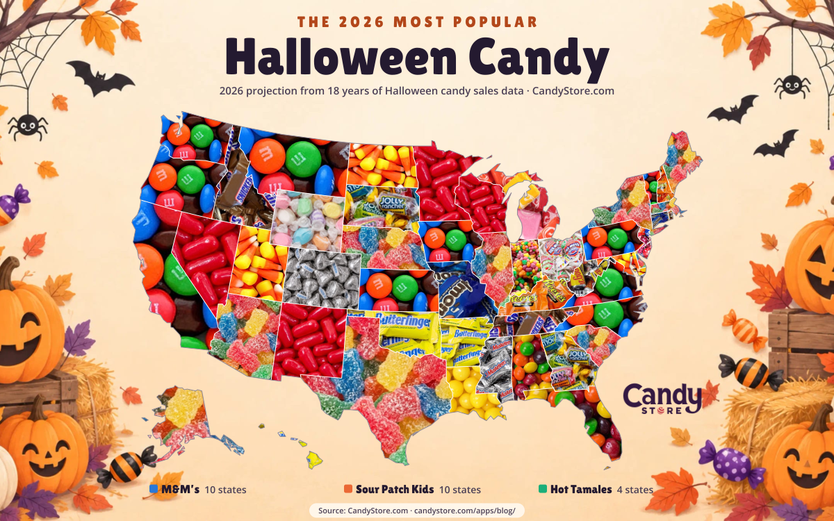 Favorite Halloween candy by the state.