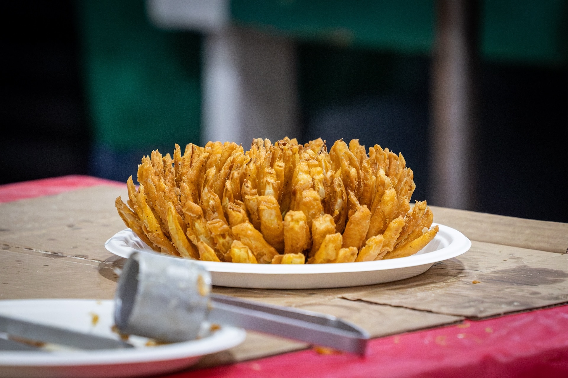 Blooming onion plate at Farm Show.