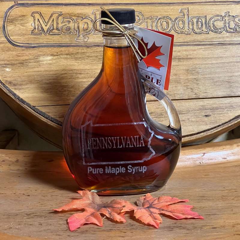 Dark Pennsylvania maple syrup by Patterson Farms.