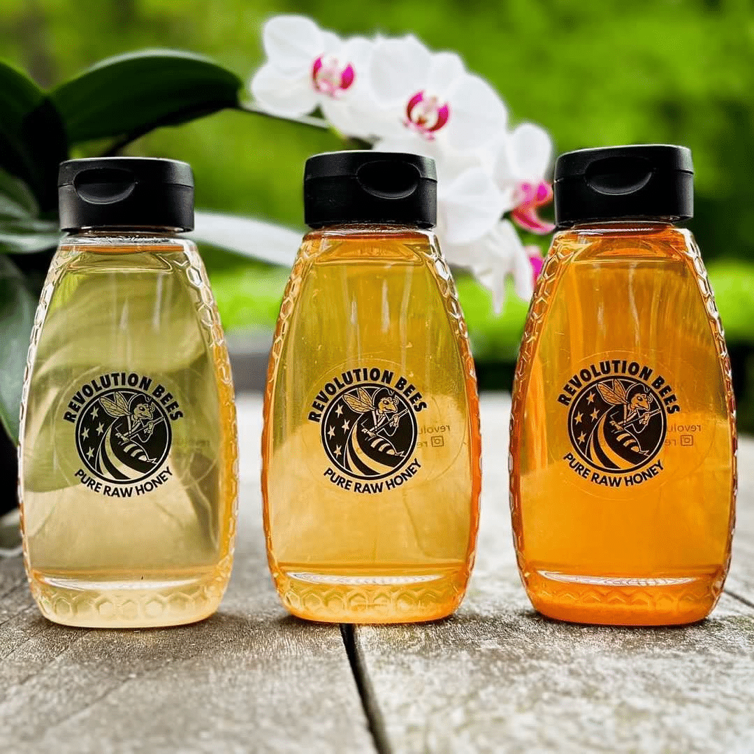 Honey from Revolution Bees.