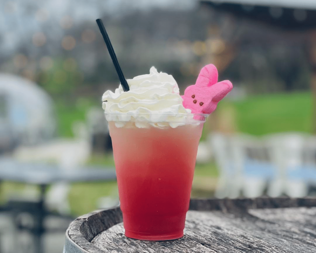 Bella Terra Vineyards PEEPS slushie, ready for the adult Easter egg hunt in Hunker, Pennsylvania.
