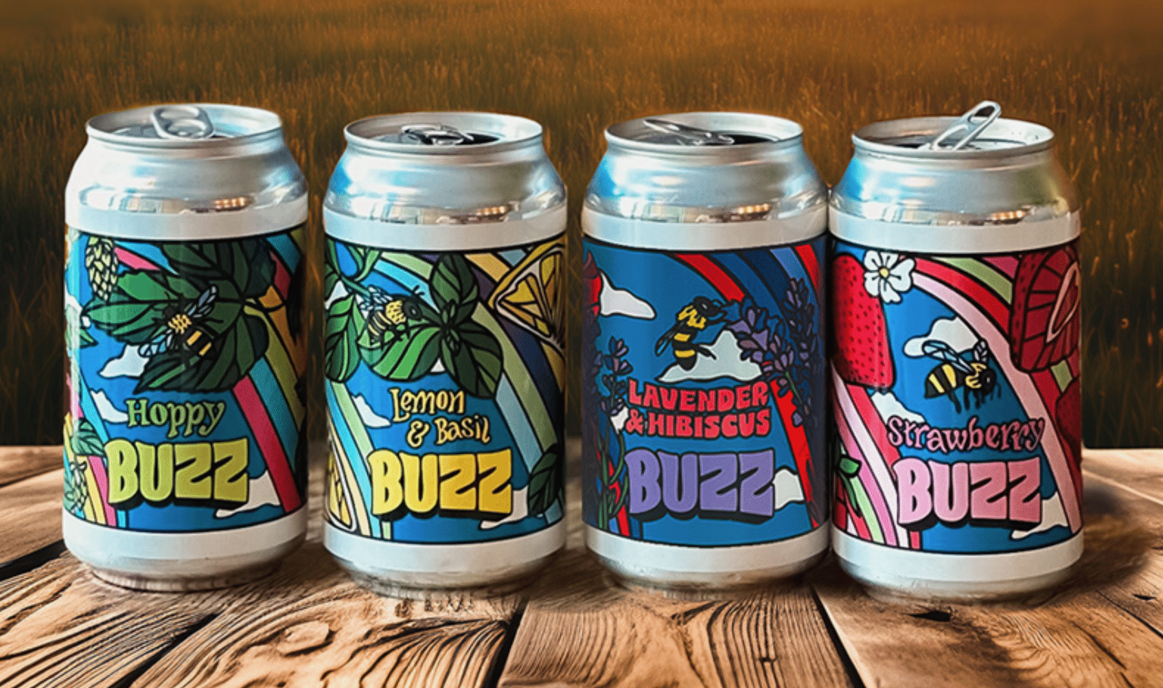 Canned Buzz mead from Revolution Bees.