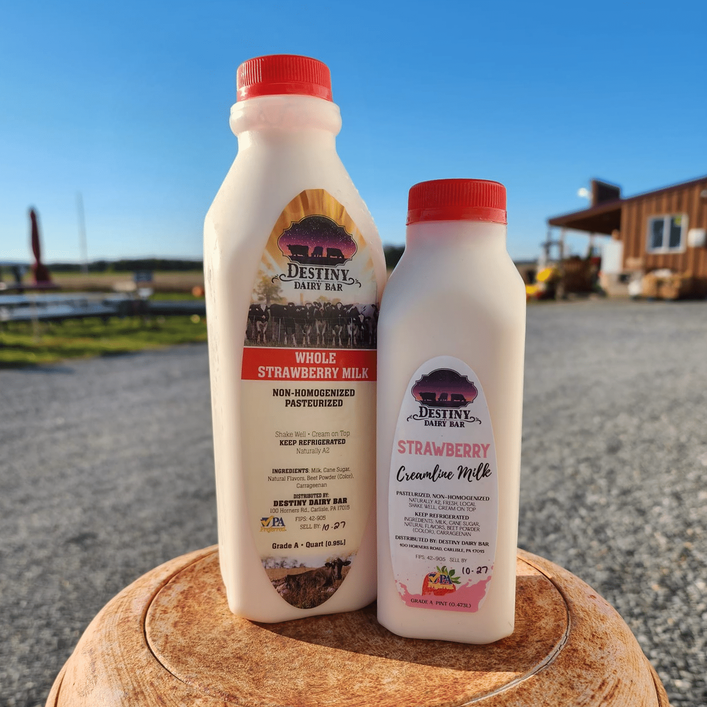 Strawberry milk at Destiny Dairy Bar.