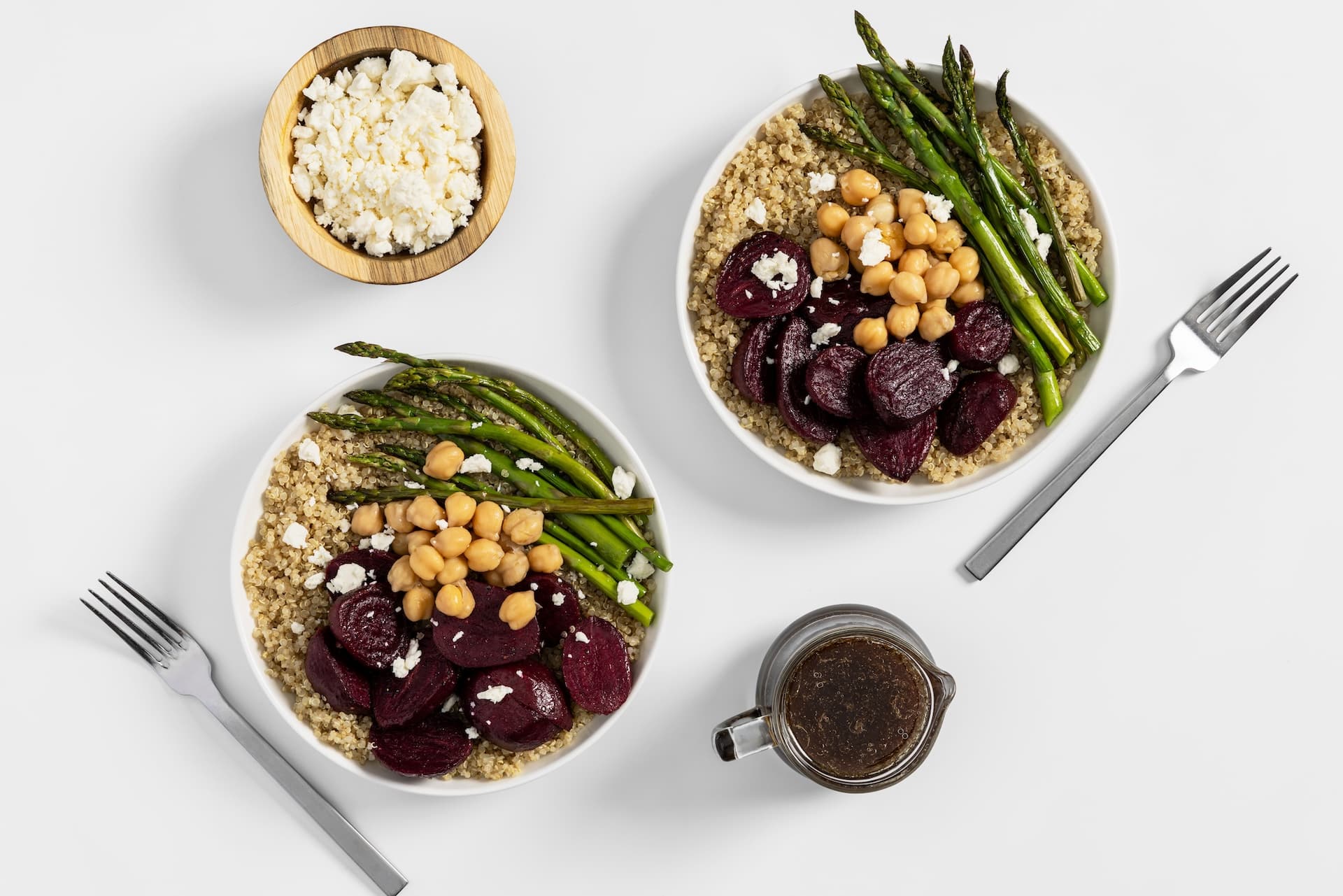 Nourish PA beet and asparagus grain bowl.
