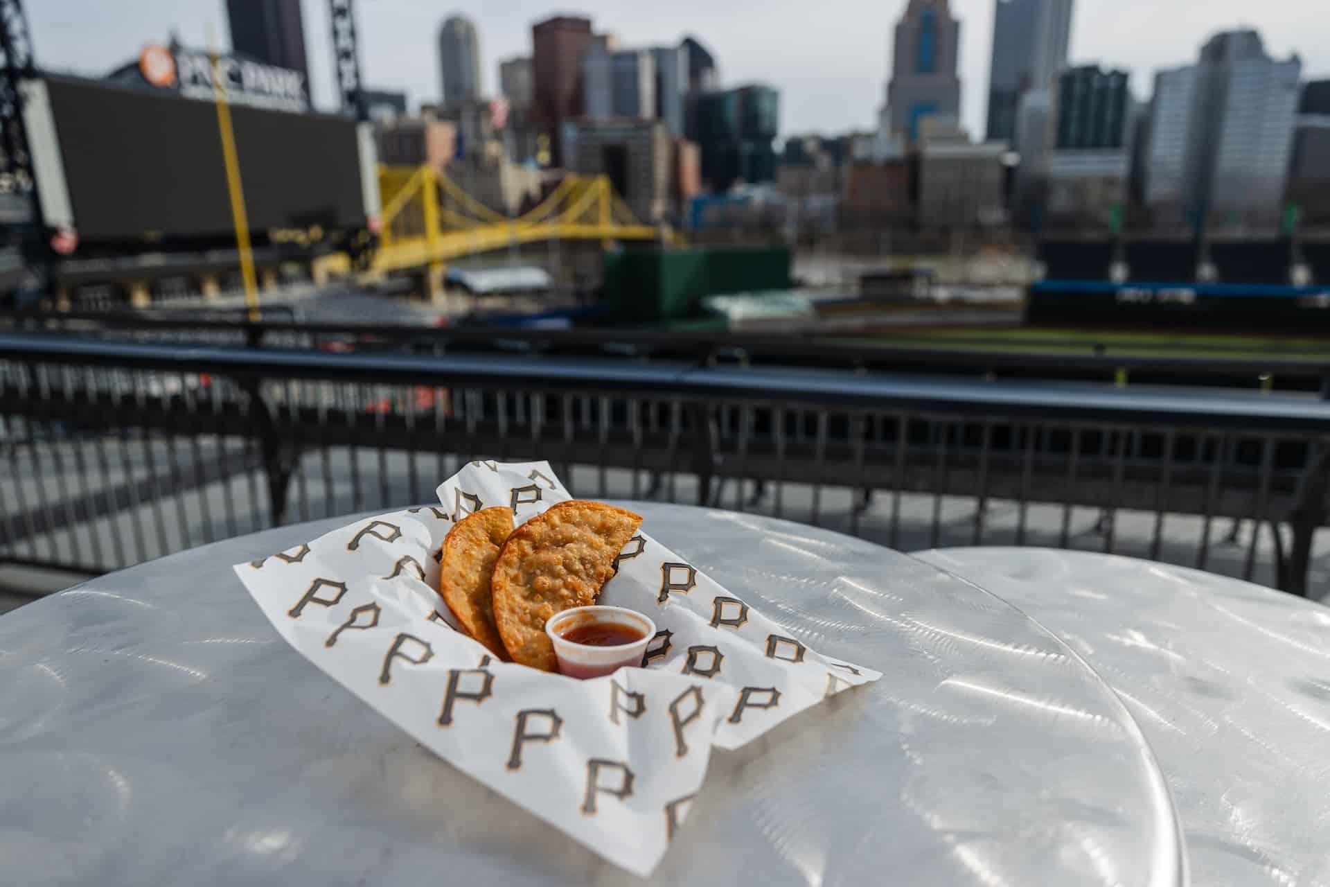 Chipped Ham Empanada by Aramark at PNC Park.