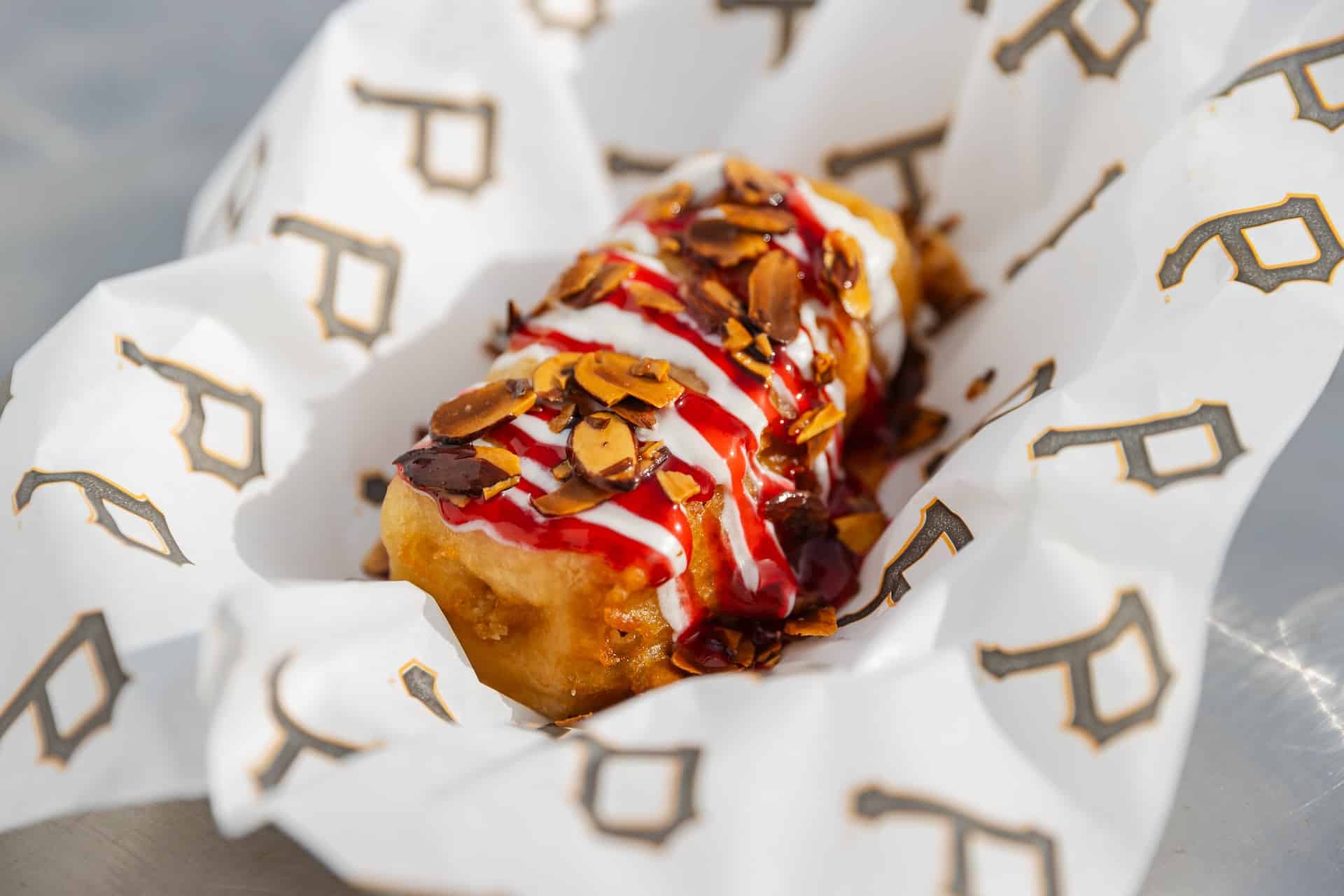 Fried almond torte by Aramark at PNC Park.