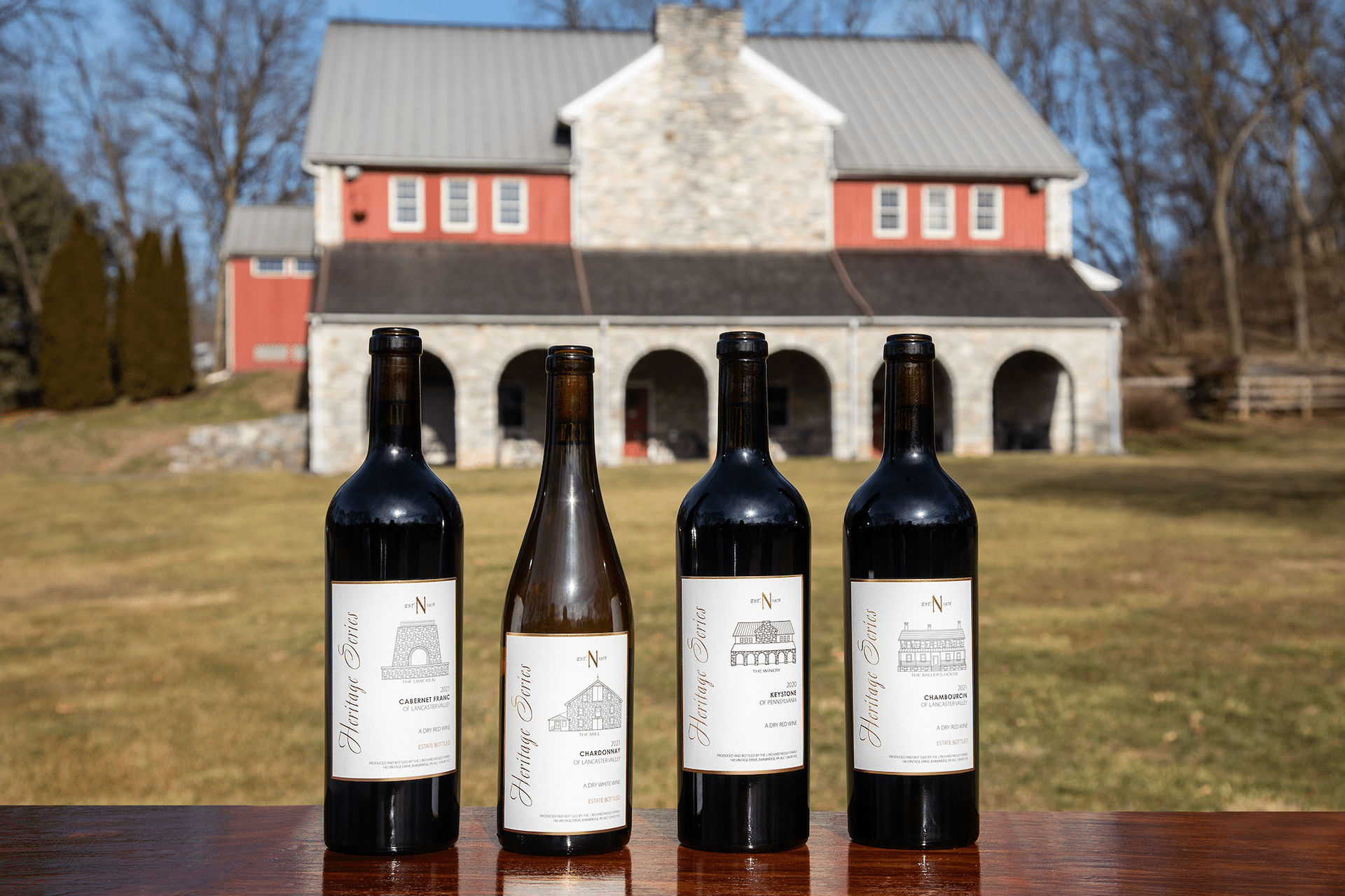 The Nissley Vineyards Heritage series of wine.