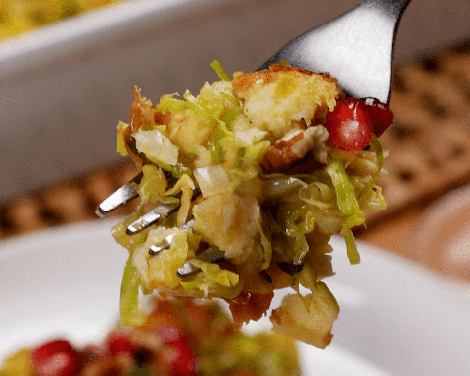PA Preferred shaved Brussels sprouts stuffing.
