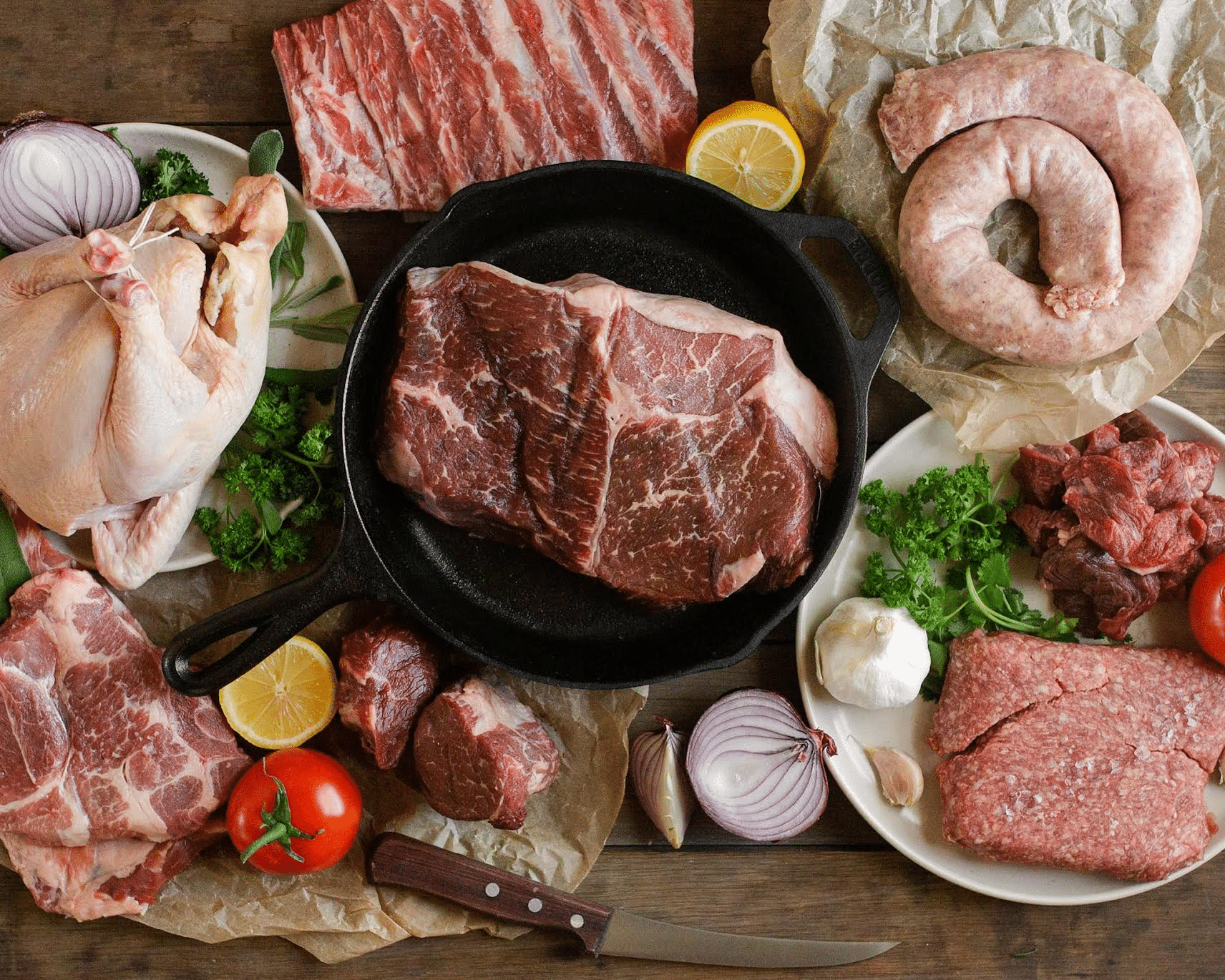 Meats from Honey Brook Farm.