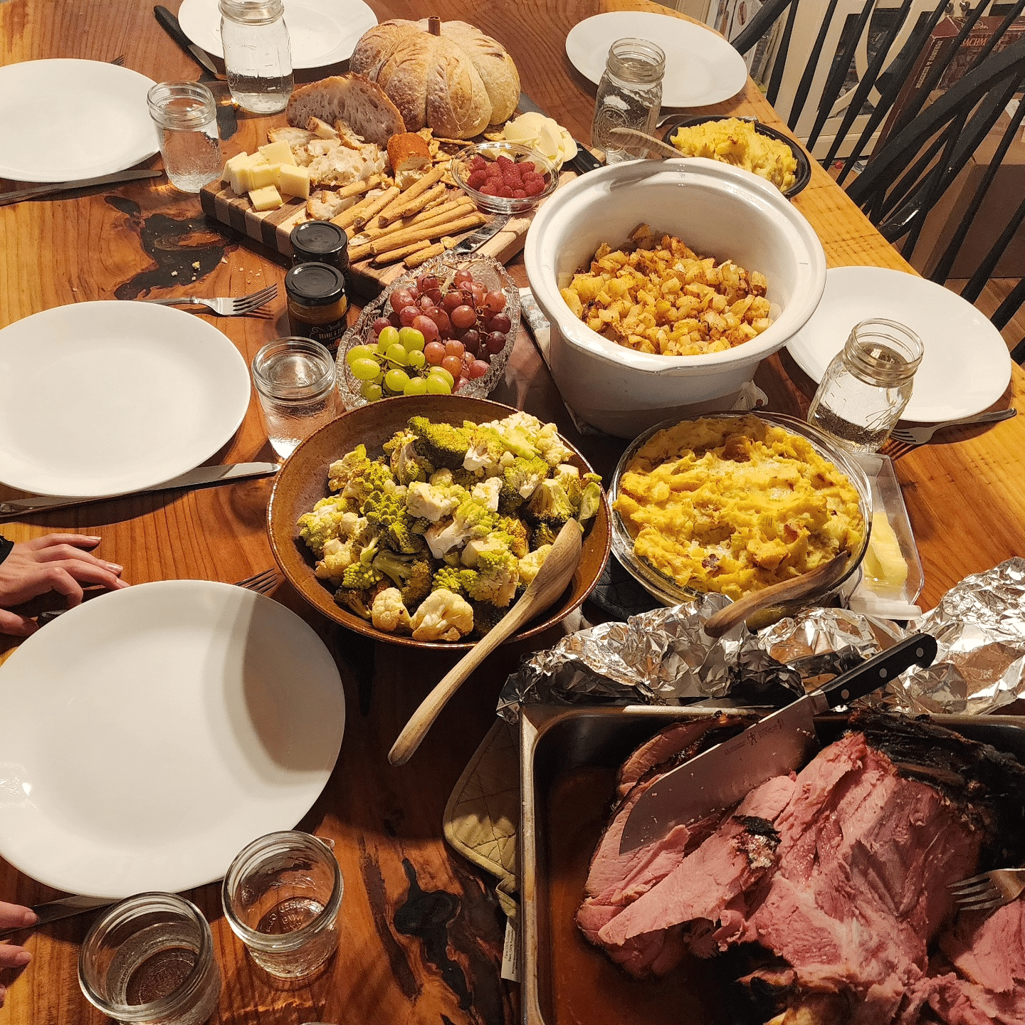 Dinner is served from Honey Brook Farm.