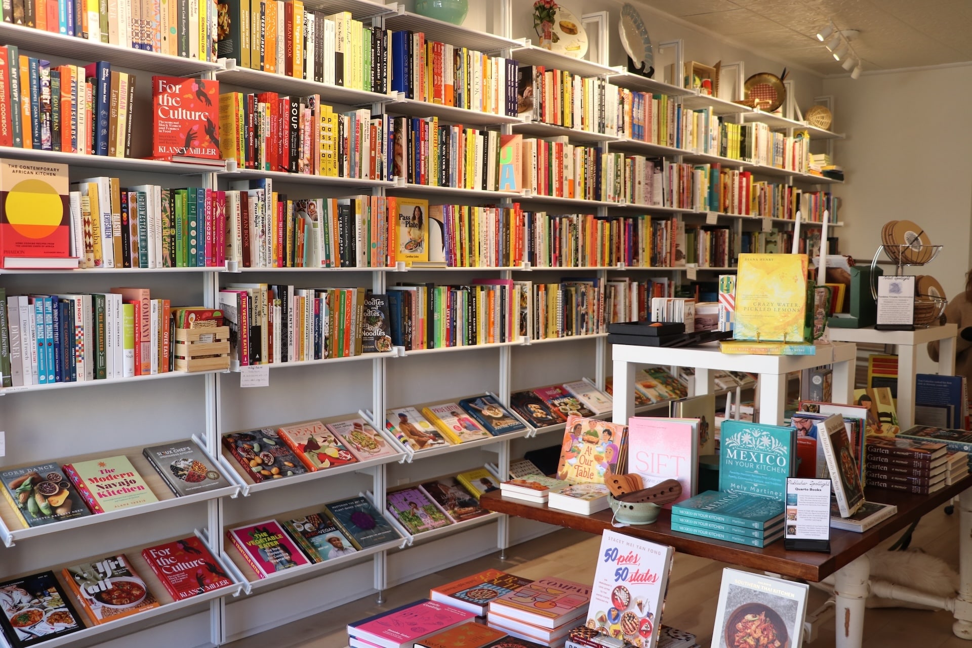 The interior shelves of Binding Agents.