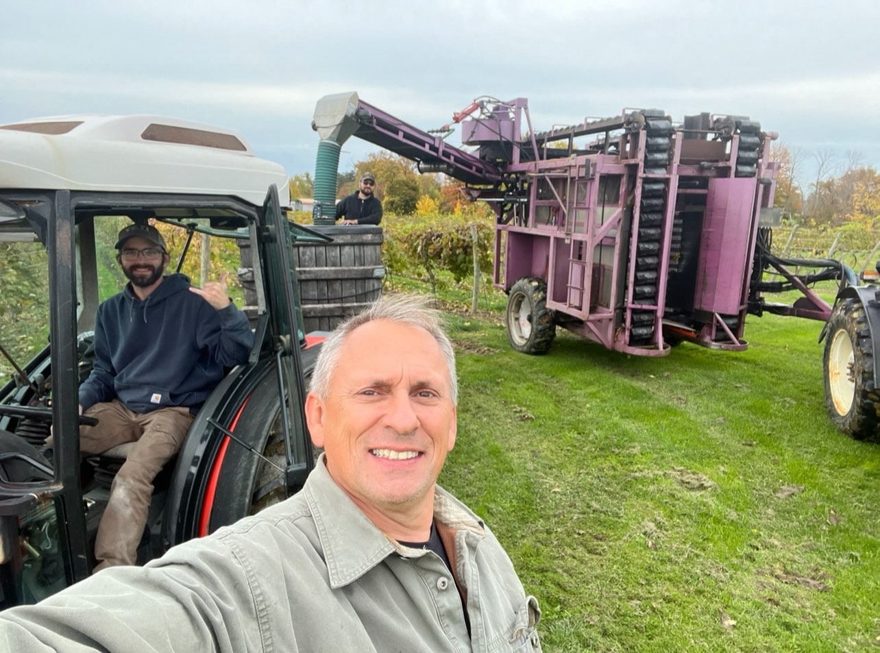Michael Yori and team in his vineyard.