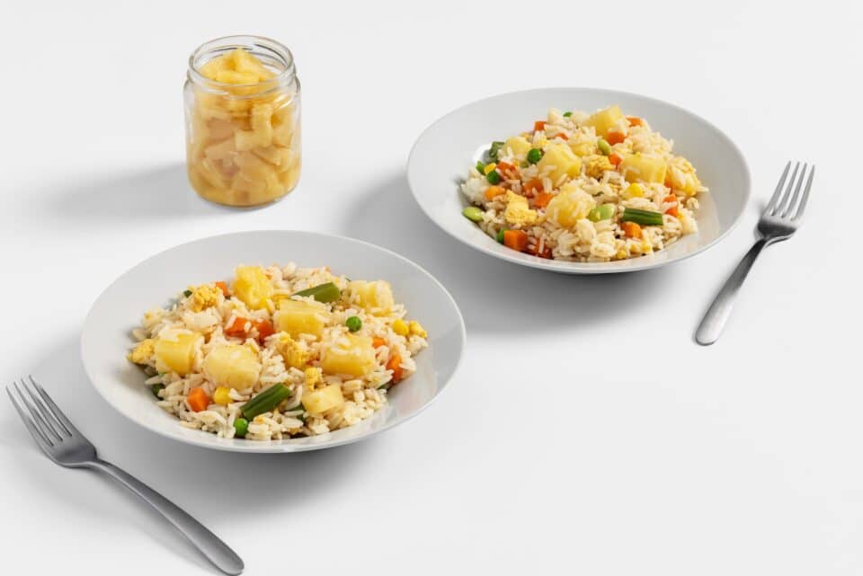 Nourish PA microwave pineapple fried rice.