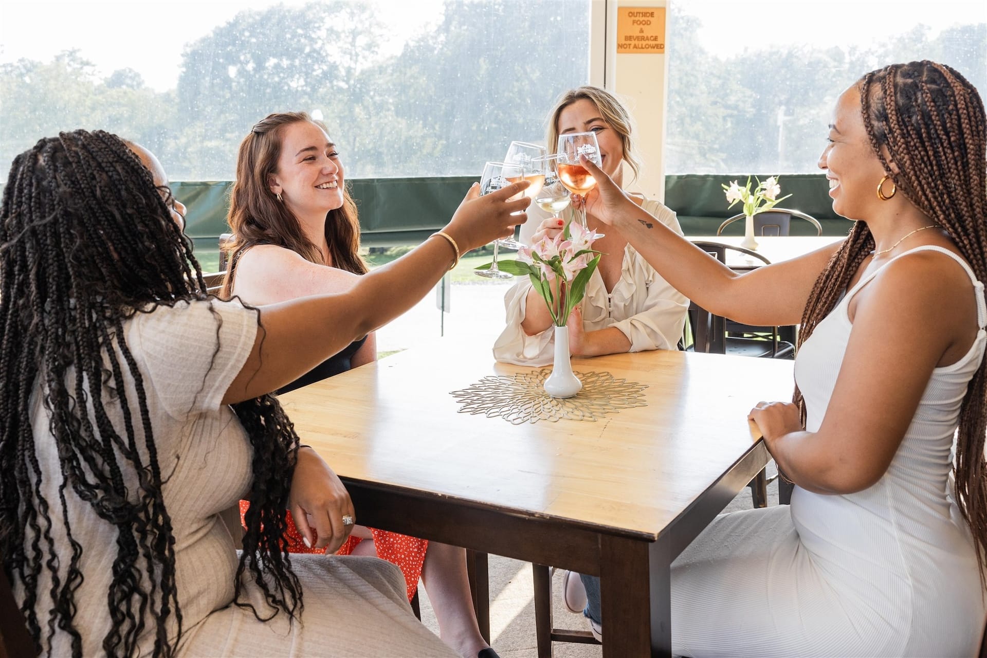 Cheers at Penns Woods Winery.